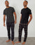 Black & Grey Short Sleeve T-Shirt & Check Pants Pyjama Set (2-Piece Set) (2 Pack)