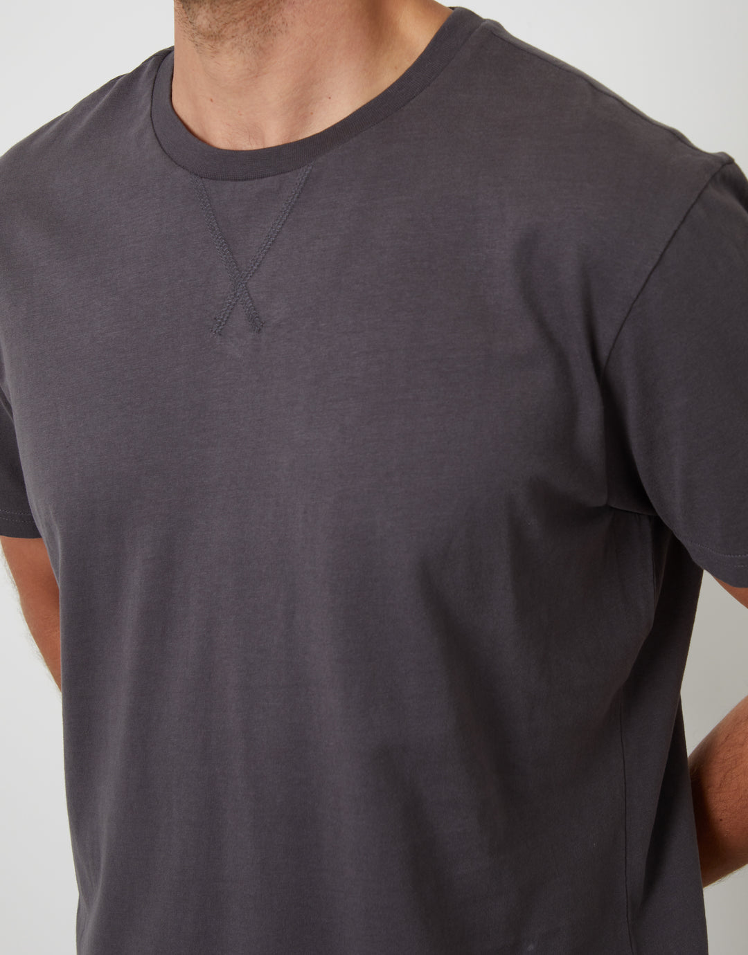 Dark Grey Peach Orangeed Cotton Pyjama Set (2-Piece Set)