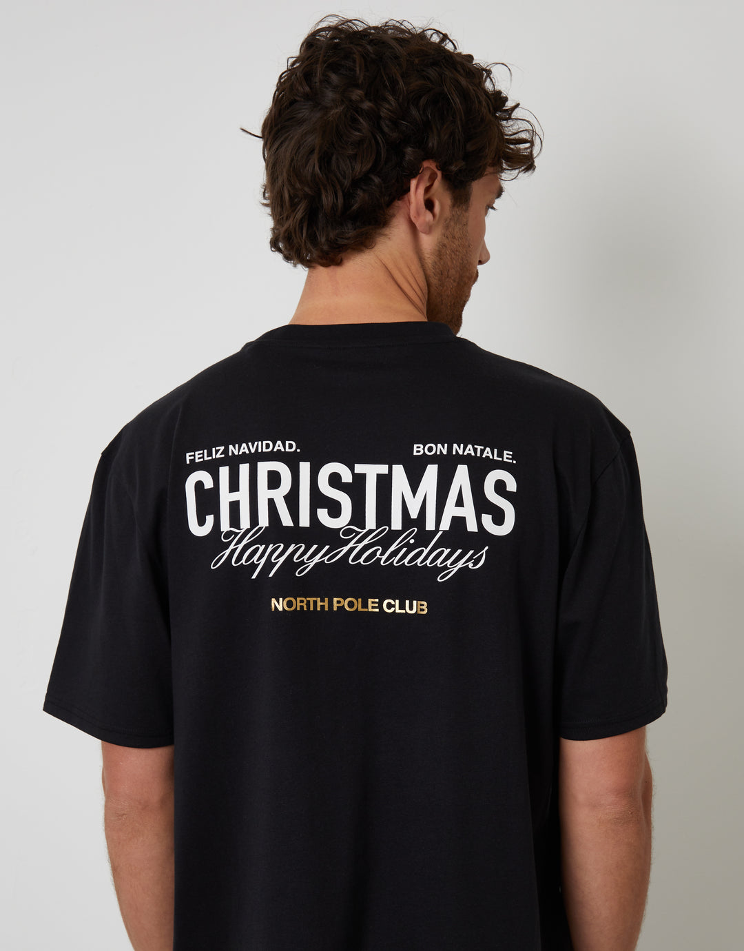 Black Christmas Graphic Check Pyjamas (2-Piece Set)