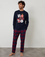 Navy Long Check Christmas Pyjamas (2-Piece Set)