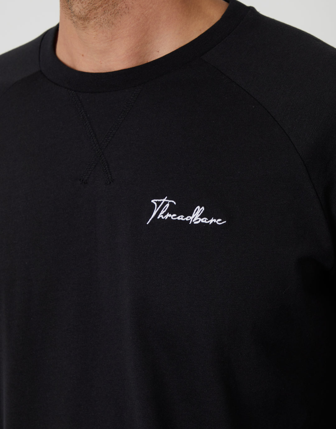 Black Sweatshirt & Jogger Lounge Set (2-Piece Set)