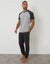 Grey Raglan Short Sleeve Lounge Set