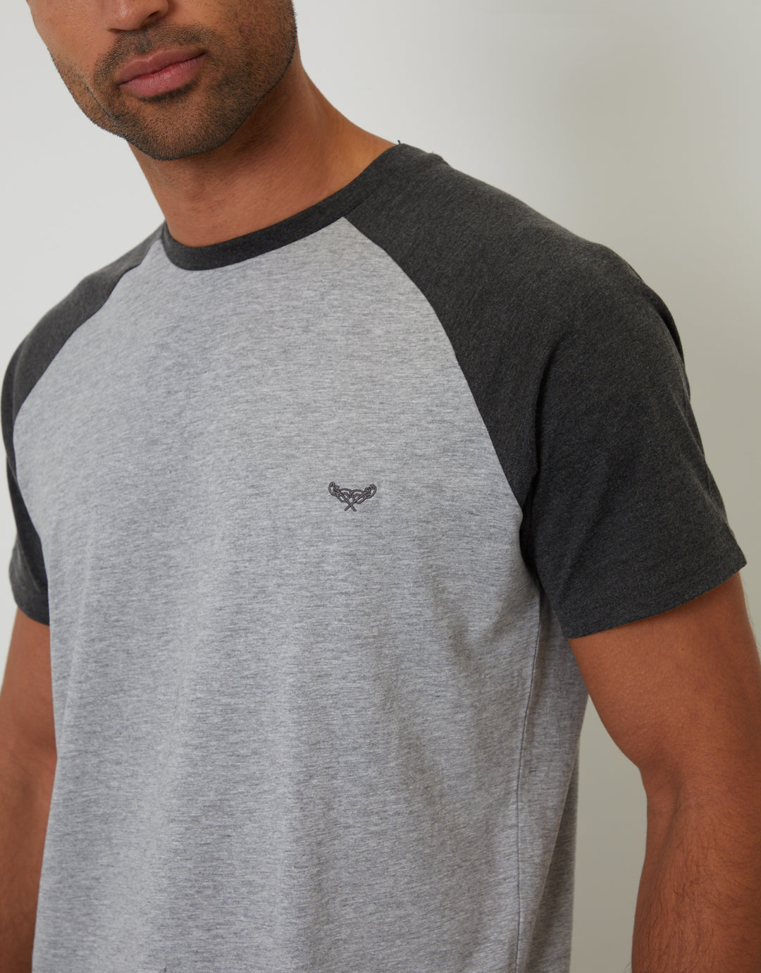 Grey Raglan Short Sleeve Lounge Set