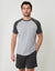 Raglan Short Sleeve Top & Shorts Lounge Set in Grey