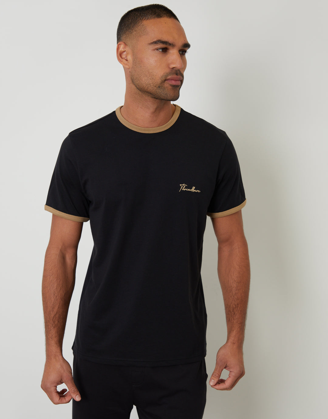 Black Contrast Binding Lounge Set