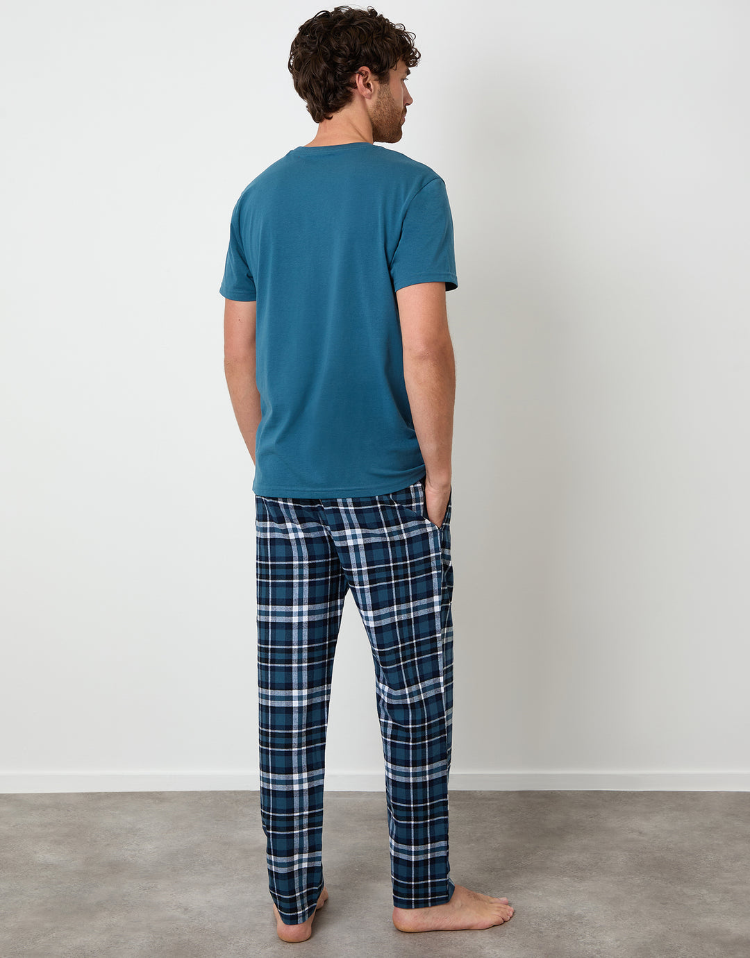 Teal Green Check Pyjamas (2-Piece Set)