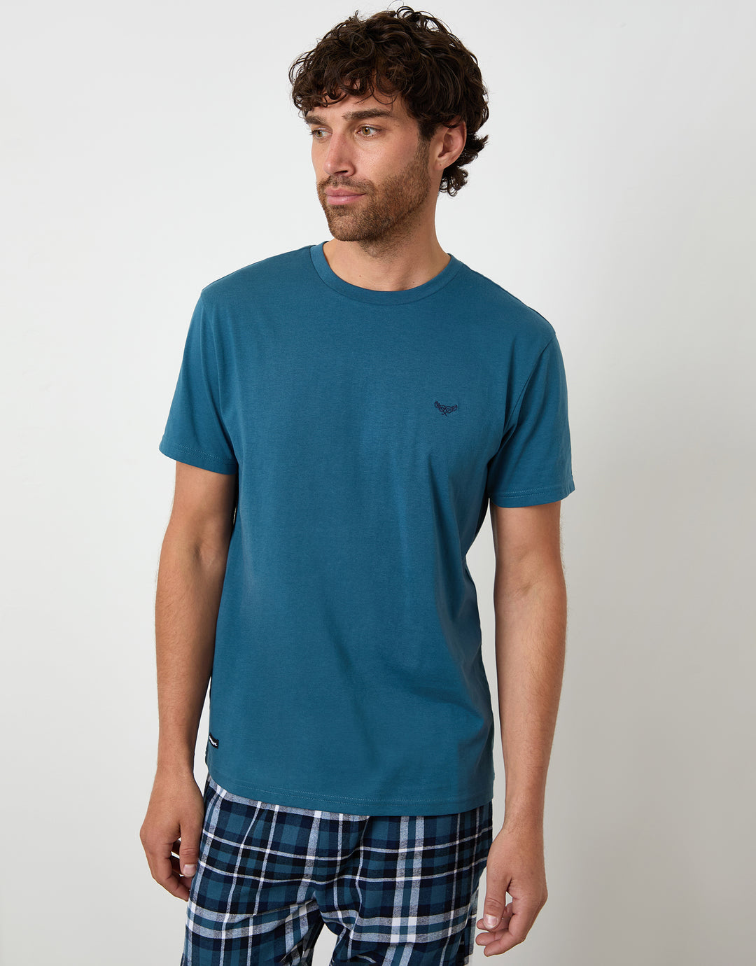Teal Green Check Pyjamas (2-Piece Set)