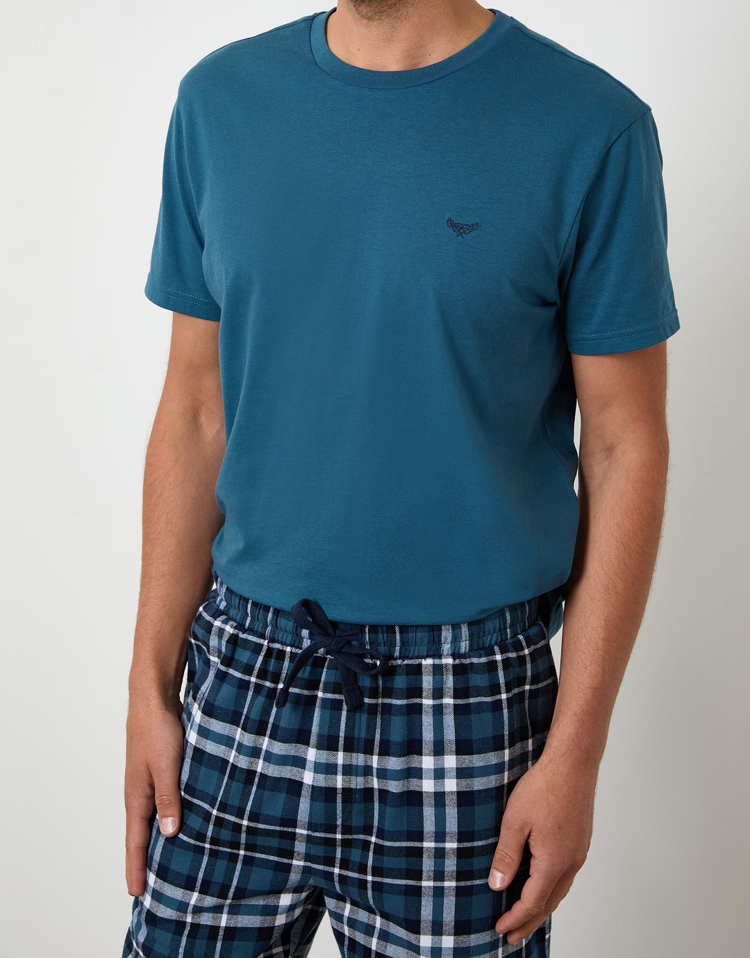 Teal Green Check Pyjamas (2-Piece Set)