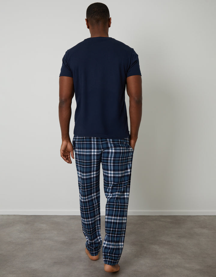 Navy Check Pyjamas (2-Piece Set)