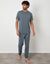 Grey Embroidered Short Sleeve Pyjamas (2-Piece Set)