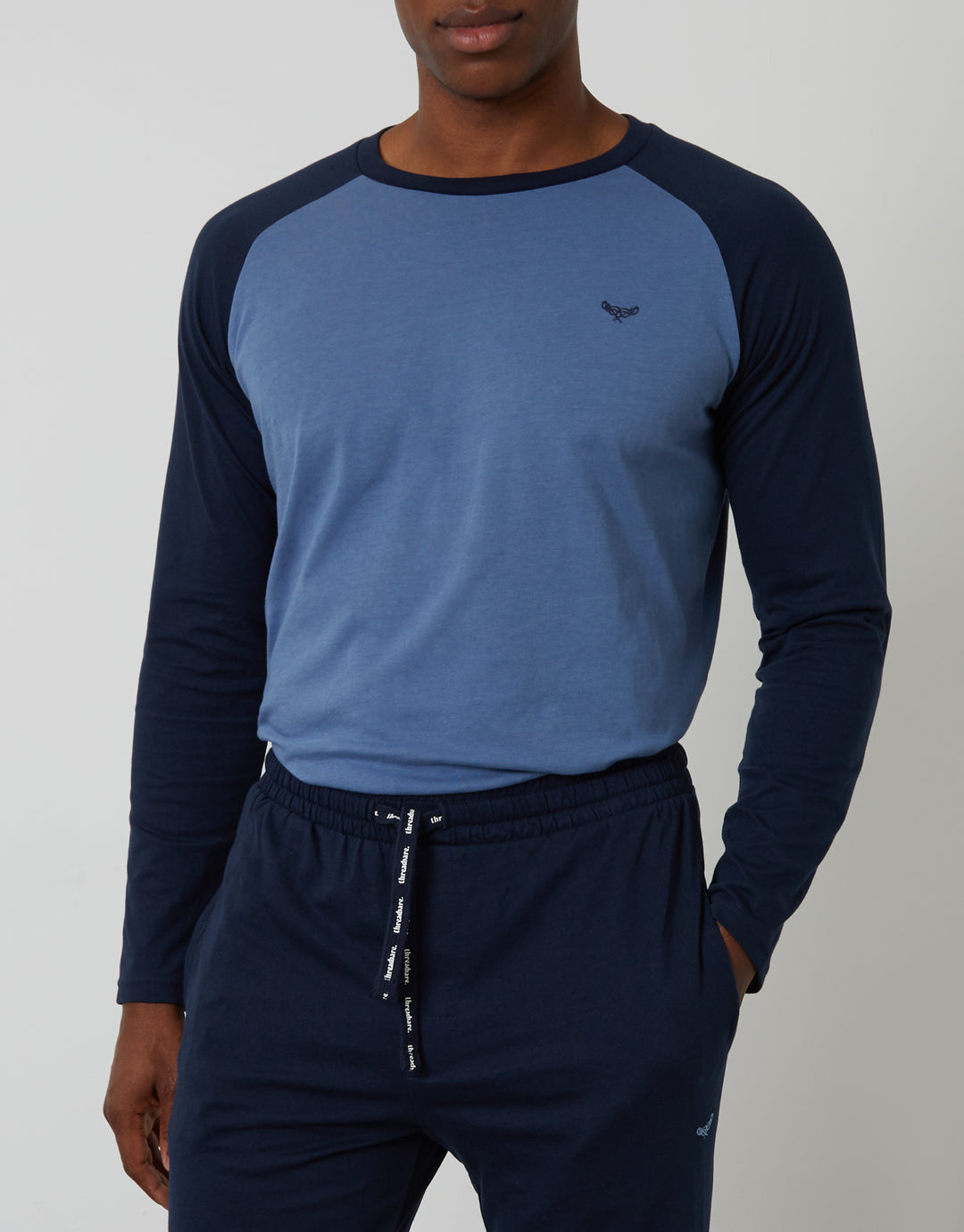 Blue Raglan Sleeve Pyjamas (2-Piece Set)