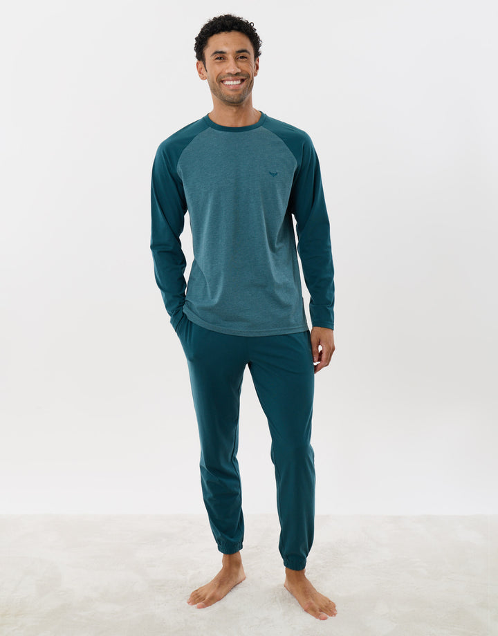 The Ultimate Long Sleeve Pyjama Set in Teal Green