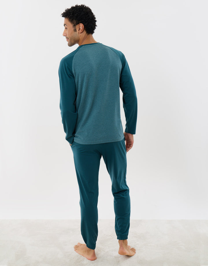 The Ultimate Long Sleeve Pyjama Set in Teal Green