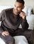 Brown Soft Touch Velour Loungewear Set (2-Piece Set)