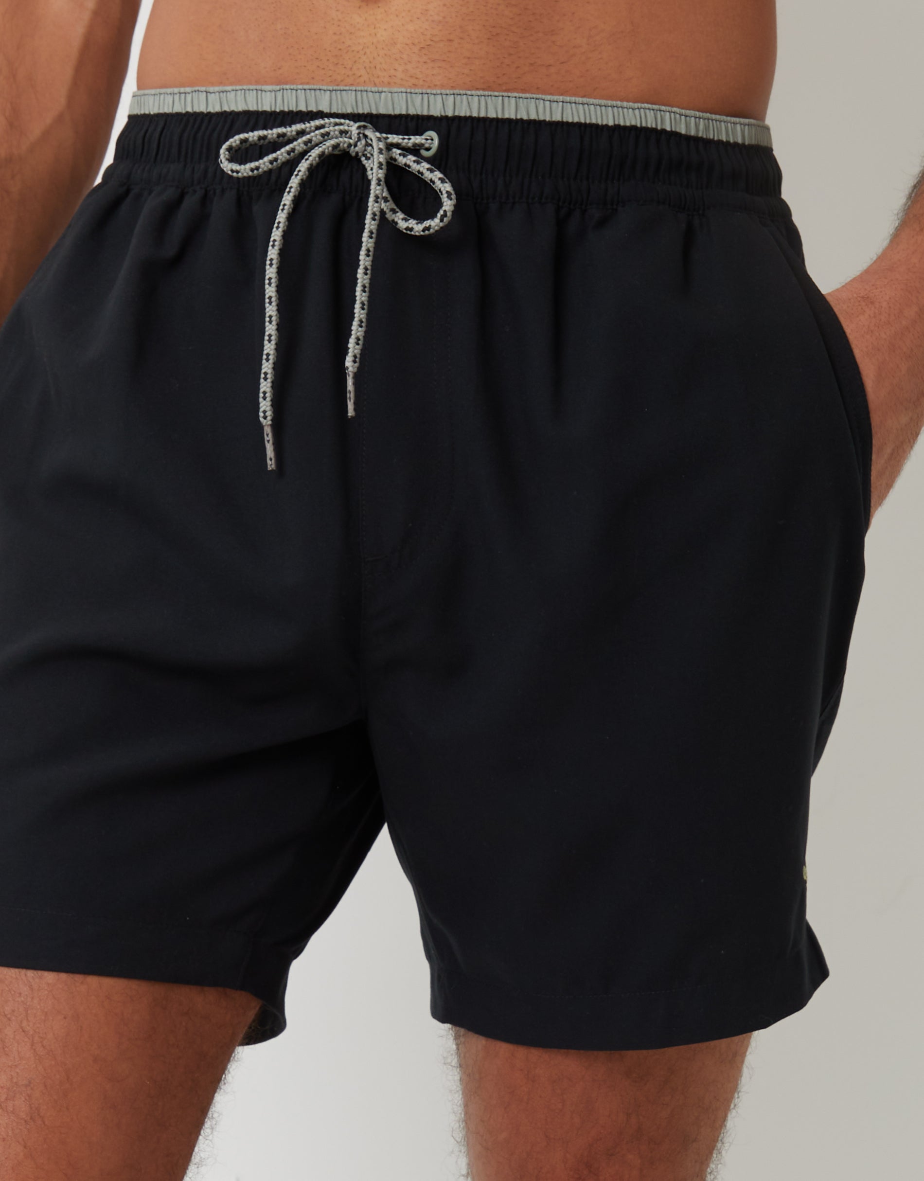 Threadbare Men's Navy Blue & Black Swim Shorts (2 Pack)