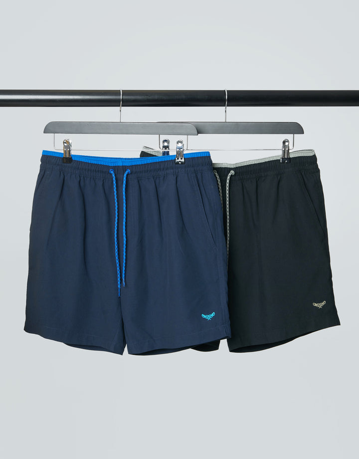 Navy & Black Swim Shorts (2 Pack)