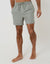 Contrast Piping Quick Dry Swim Shorts in Sage Green