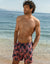 Coral Pink Sea Print Swim Shorts