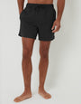 Black Seersucker Swim Shorts