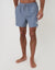 Denim Blue Surfboard Embroidered Quick Dry Swim Shorts