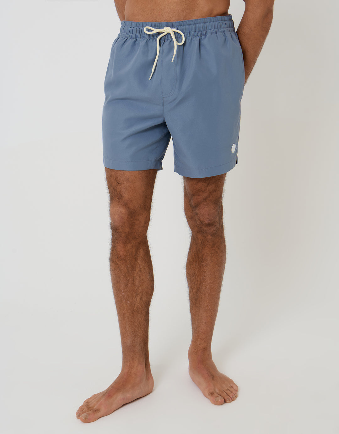 Threadbare Quick Dry Swim Shorts in  Denim Blue - front view