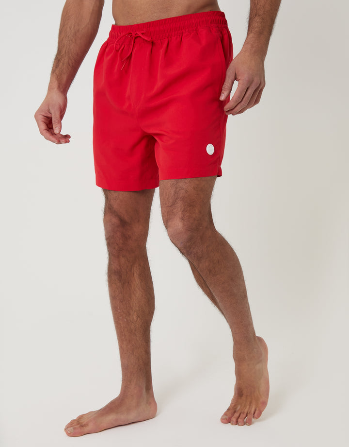 2 Pack Black & Red Quick Dry Swim Shorts