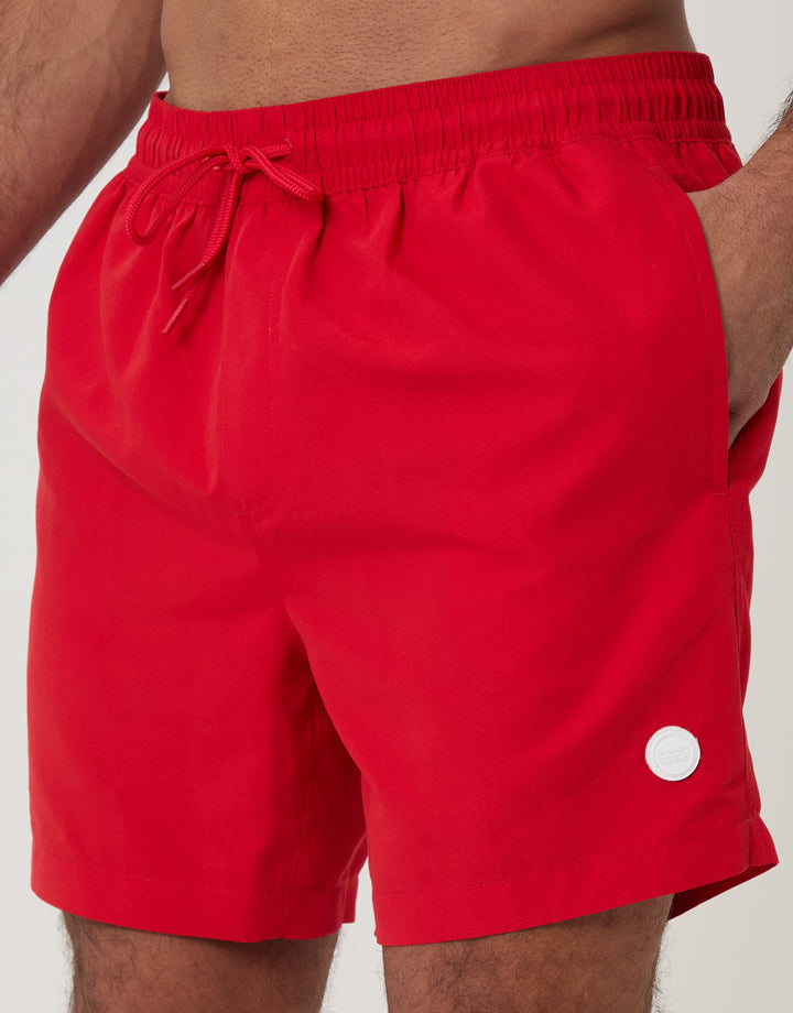 2 Pack Black & Red Quick Dry Swim Shorts