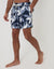 Navy Leaf Print Quick Dry Swim Shorts