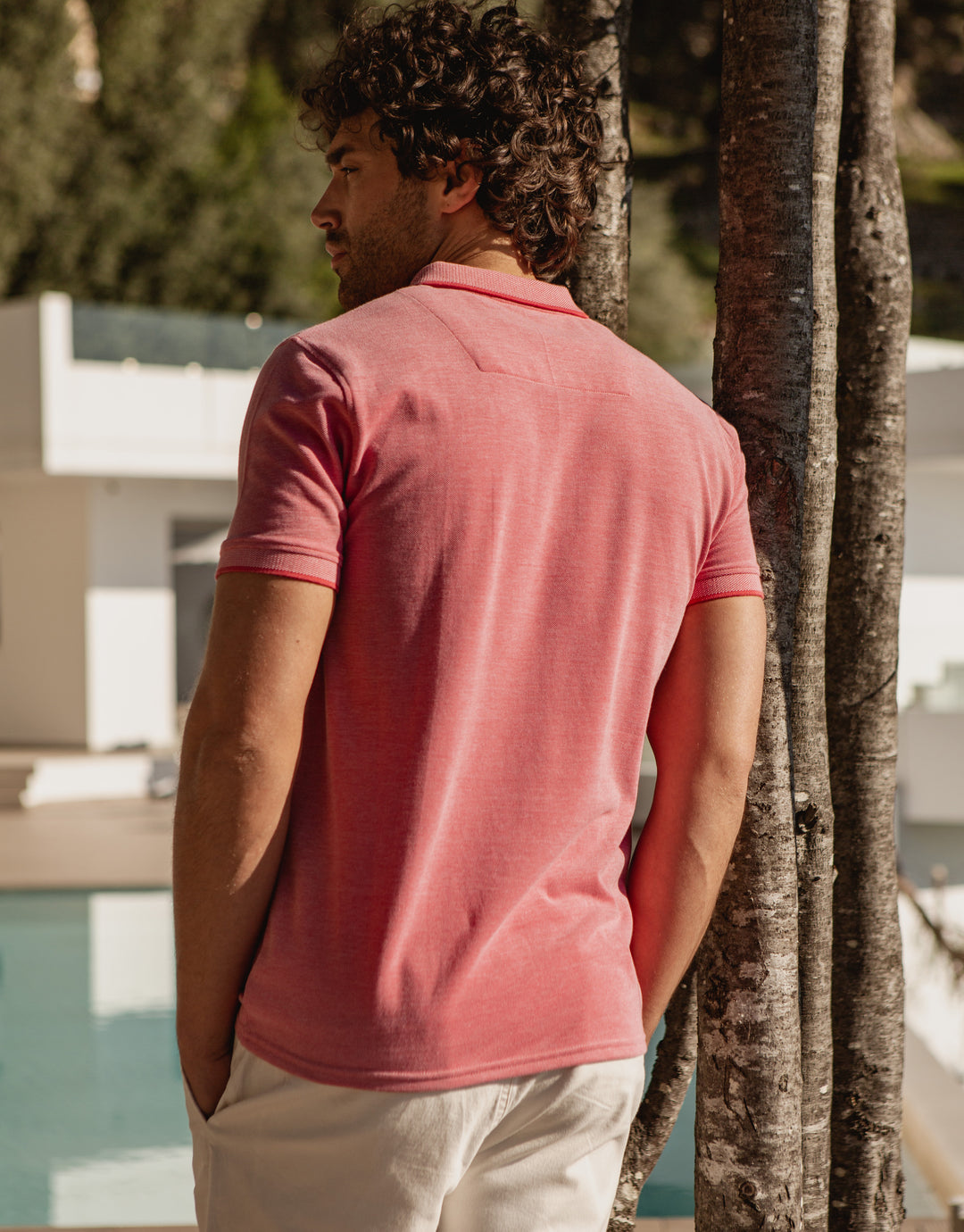 Coral Pink Pique Classic Polo Shirt