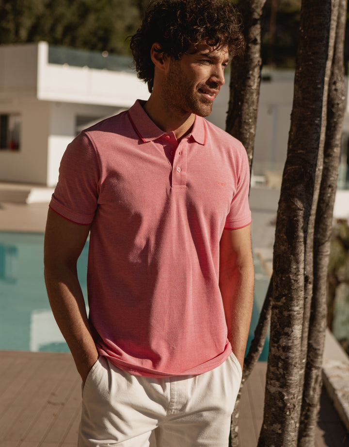 Coral Pink Pique Classic Polo Shirt