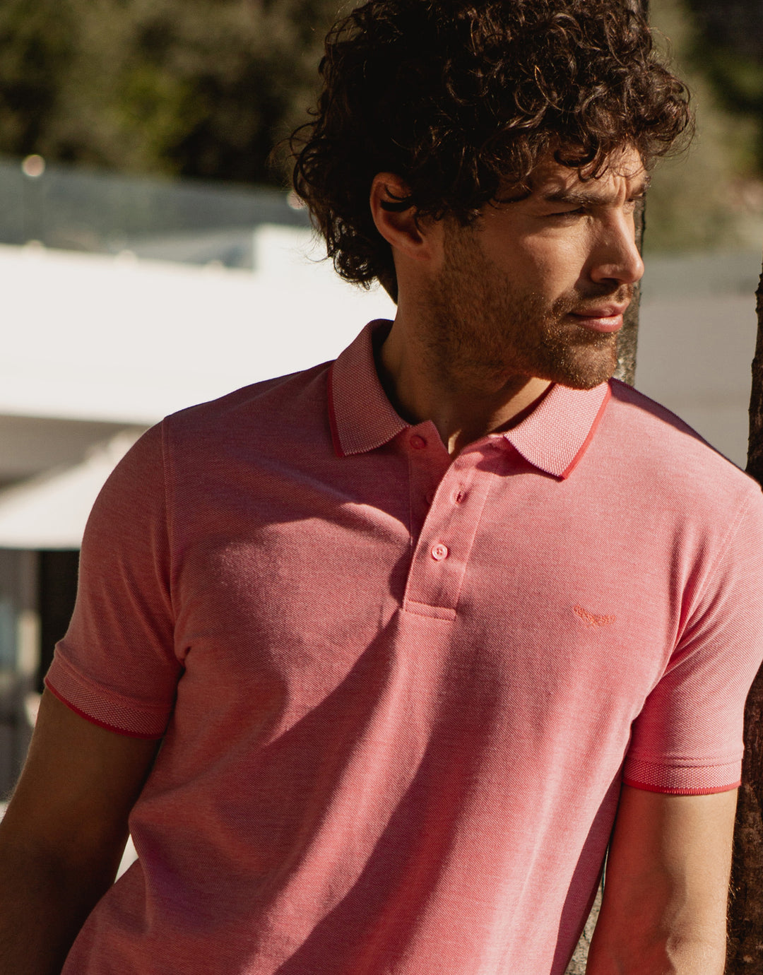 Coral Pink Pique Classic Polo Shirt