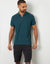 Dark Blue Open Neck Collar Polo Shirt