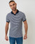 Navy & White Stripe Open Neck Collar Polo Shirt
