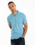 Blue Space Dye Zip Collar Polo Shirt