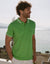 Green Rib Collar Classic Polo Shirt