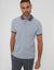 Blue Stripe Contrast Collar Polo Shirt