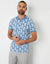 Blue Shell Print Polo Shirt