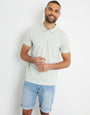 Sage Green Two Tone Pique Polo Shirt