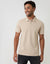 Stone Textured Hidden Placket Polo Shirt