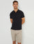 Black Waffle Jersey Polo Shirt