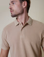 Stone Waffle Jersey Polo Shirt