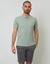 Cotton Pique Short Sleeve Polo Shirt in Sage Green