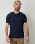 Cotton Pique Short Sleeve Polo Shirt in Navy