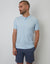Cotton Pique Short Sleeve Polo Shirt in Light Blue