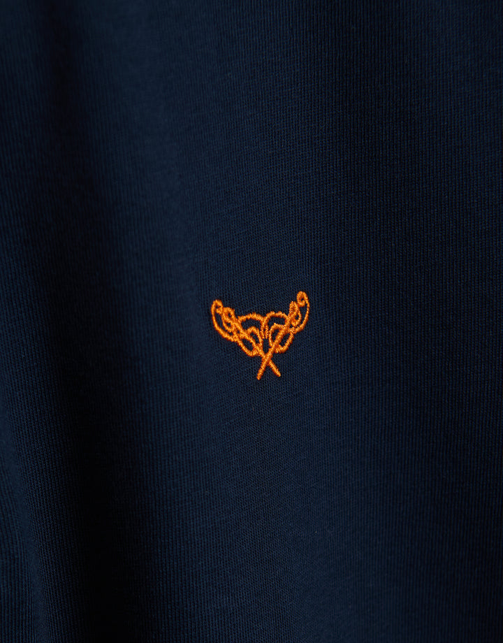 Blue Mix Contrast Tipping Hidden Placket Polo Shirts (3 Pack)