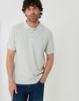 Threadbare Light Blue Two Tone Cotton Pique Polo Shirt in Light Blue - Front View