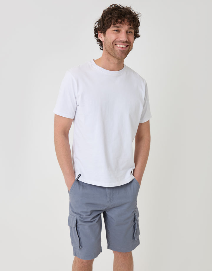 Threadbare Cargo Shorts in Misty Blue - Full View