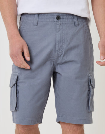Threadbare Cargo Shorts in Misty Blue - Close View