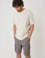 Thradbare Cargo Shorts in Charcoal Grey - Full View