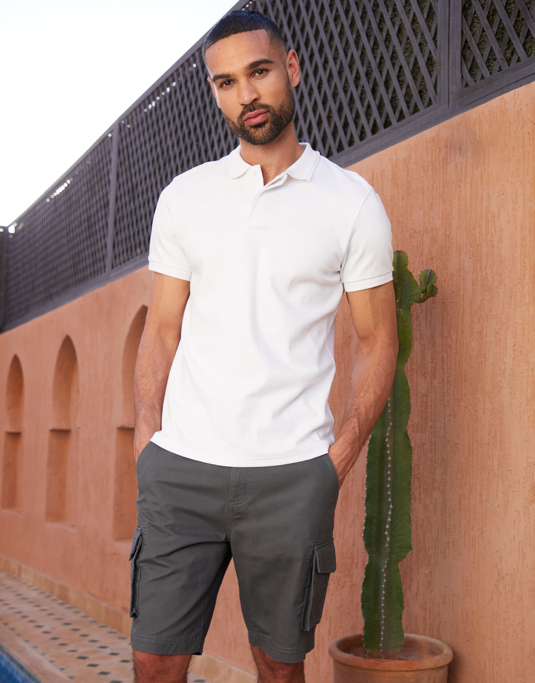 Charcoal Green Cargo Shorts